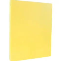 Sale Vellum Bristol 110 lb. Cardstock Paper, 8.5" x 11", Canary Yellow, 50 Sheets/Pack (816917020) Card Stock