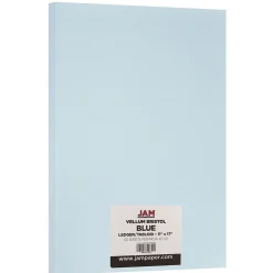 Outlet ® Vellum Bristol 67lb Colored Cardstock, 11 x 17 Tabloid Coverstock, Blue, 50 Sheets/Pack (16932831) Card Stock