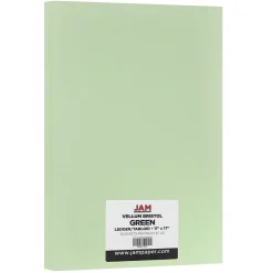 Hot ® Vellum Bristol 67lb Cardstock, 11 x 17 Tabloid Coverstock, Green, 50 Sheets/Pack (16932836) Card Stock