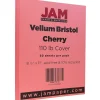 Online Vellum Bristol Cardstock Paper, 110 lbs., 8.5" x 11", Cherry Red, 50 Sheets/Pack (16932845) Card Stock