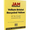 Sale Vellum Bristol 67 lb. Cardstock Paper, 8.5" x 11", Yellow, 50 Sheets/Pack (169838) Card Stock
