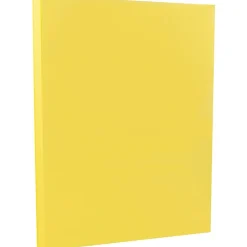 Sale Vellum Bristol 67 lb. Cardstock Paper, 8.5" x 11", Yellow, 50 Sheets/Pack (169838) Card Stock