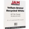 Outlet Vellum Bristol 67 lb. Cardstock Paper, 8.5" x 11", White, 50 Sheets/Pack (169834) Card Stock