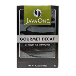 Keurig K-Cups<JavaOne Gourmet Decaf Coffee Freshpack, Light Roast, 84/Carton (JTC30216CT)