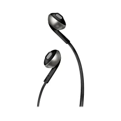 JBL TUNE 205 Stereo Earbud Headphones, Black (T205BLKAM)
