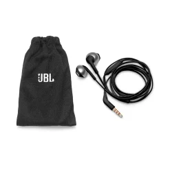 JBL TUNE 205 Stereo Earbud Headphones, Black (T205BLKAM)