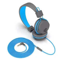 JLab JBuddies Studio On-Ear Kids Headphone,Gray/Blue (JKSTUDIO-GRYBLU-BOX)