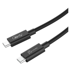 Power Cables<j5create 2.6' USB C to USB C Power Cable, Male to Male, Black (JUC28L08)