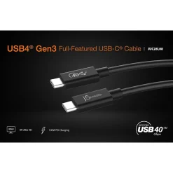 Power Cables<j5create 2.6' USB C to USB C Power Cable, Male to Male, Black (JUC28L08)