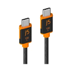 Power Cables<j5create 5.9' USB C to USB C Power Cable, Male to Male, Black (JUCX25L18)