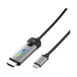 Usb Cables<j5create 6' USB-C to HDMI 2.1 8K Cable, M/M, Space Gray/Black (JCC157)