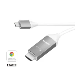 Ethernet Cables<j5create 6' USB-C to HDMI Audio/Video Cable, Male to Male, Gray (JCC153G)
