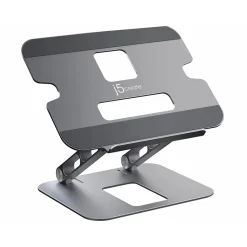 j5create Aluminum Multi-Angle Laptop Stand for Up to 16" Laptops, 11.4" x 8.9", Space Gray (JTS127)