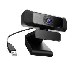 j5create Create 2 USB 360° Rotation & 1080P HD Webcam, 2 Megapixels, Black (JVCU100)* Webcams