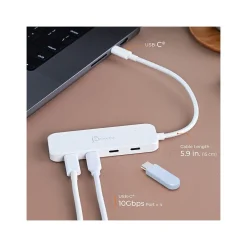 Usb Hubs<j5create Eco-Friendly 4-Port USB Type-C Hub, Pure White (JCH345EW)
