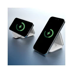 j5create Magnetic Wireless 3-in-1 Charging Station, White (JUPW3215)