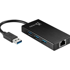 Usb Hubs<j5create 3-Port USB 3.0 Hub, Black (JUH470)