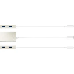 Usb Hubs<j5create 4-Port USB 3.0 Hub, Silver (JCH343US)