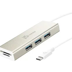 Usb Hubs<j5create 3-Port USB-C Hub, Silver (JCH347)