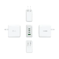 j5create USB-C Wall Charger for Multiple Brands, Pure White (JUP4370V)
