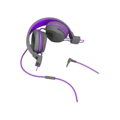 JLab JBuddies Studio Kids On-Ear Headphones, Graphite/Violet (JKSTUDIO-GRYPRPL-BOX)