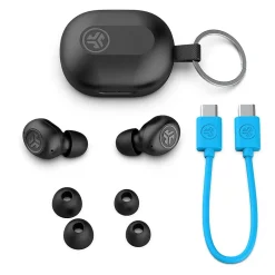 JLab JBuds Mini Wireless Noise Canceling Earbuds, Bluetooth, Black (EBJBMINIRBLK124)