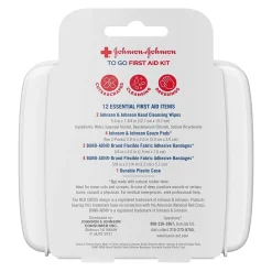 First Aid Kits<Johnson & Johnson First Aid to Go, 12 Pieces/Kit, 48 Kits/Carton (8295CT)