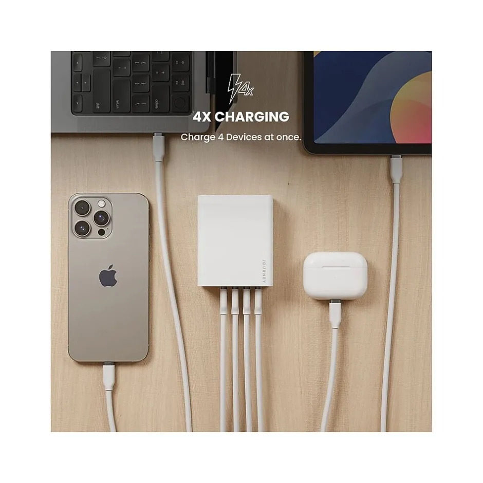 JOURNEY BLITZ 140 USB Type-C Desktop Charger, White (JWCG140WH)