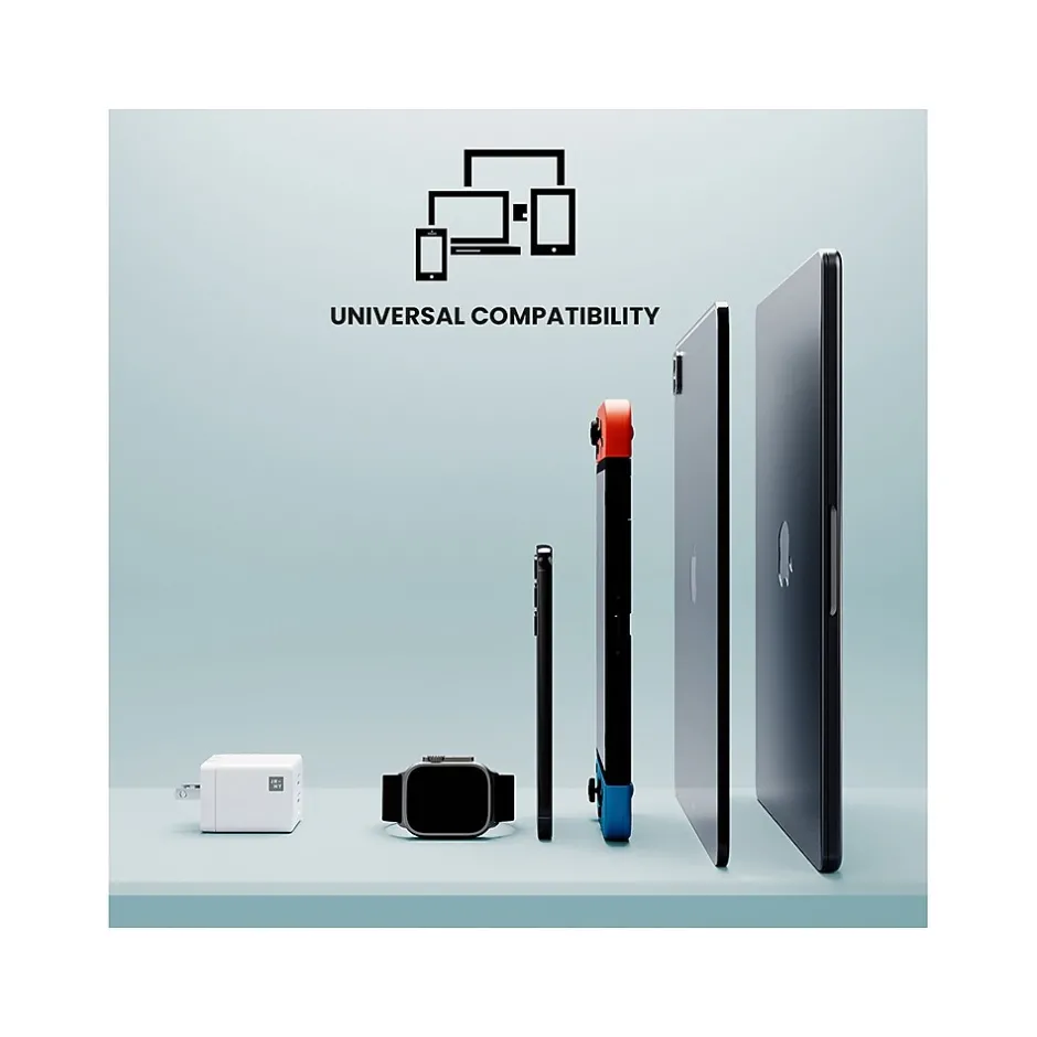 JOURNEY USB Type-C Dual Wall Charger, White (JWCG265WH)