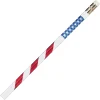 J.R. Moon Pencil Stars and Stripes Wooden Pencil, 2mm, #2 Medium Lead, Dozen (JRM7856B) Sale