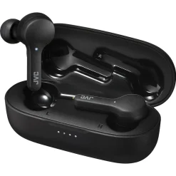 JVC Gumy True Wireless Earbuds with Microphone, Bluetooth, Black (HAA7TBU)