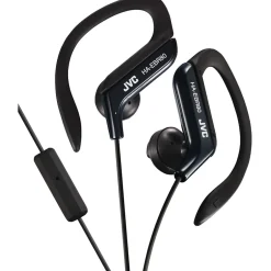 JVC HA-EBR80B Stereo Sport-clip In-Ear Headphone with Mic and Remote, Black