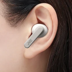 JVC RIPTIDZ True Wireless Earbuds with Charging Case, Bluetooth, White (HAA9TW)