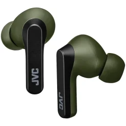 JVC RIPTIDZ True Wireless Earbuds with Charging Case, Bluetooth, Olive (HAA9TG)