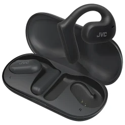 JVC True Wireless Active Noise-Canceling Nearphones with Charging Case, Bluetooth, Black (HANP35TB)