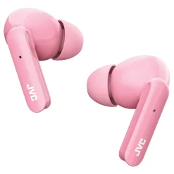 JVC Ultra-Compact True Wireless Earbuds with Charging Case, Bluetooth, Pink (HAD5TP)
