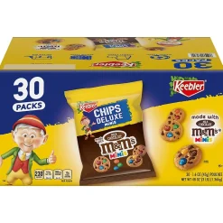 Cookies<Keebler M&M's Chip Deluxe Mini Chocolate Cookies, 1.6 oz., 30/Box (209-00466)