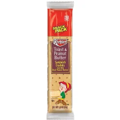 Crackers<Keebler Toast and peanut butter Sandwich Crackers, 1.8 oz., 12 Packs/Box (KEE21166)
