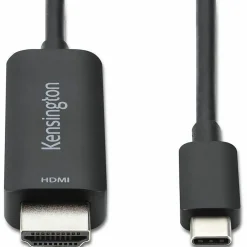 Usb Cables<Kensington 6' HDMI to USB-C Cable, Male to Male, Black (K38343WW)