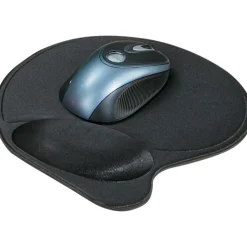 Kensington Ergonomic Wrist Pillow Gel Mouse Pad/Wrist Rest, Non-Skid Base, Black (L57822US)* Ergonomic Wrist Rests