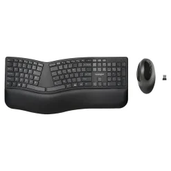Kensington Pro Fit Wireless Ergonomic Keyboard and Optical Mouse Combo, Black (K75406US)* Ergonomic Keyboard & Mouse Sets