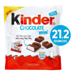 Chocolate<KINDER Chocolate Minis, 21.2. oz, 100/Pack (220-02311)