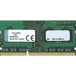 Kingston KCP3L16SS8/4 4GB DDR3L SDRAM SoDIMM 204-pin RAM Module (KCP3L16SS8/4)* Computer Memory