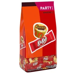 Chocolate<Hershey's KIT KAT and REESE'S Assorted Milk Chocolate Flavored Miniatures, Candy Party Pack, 33.36 oz (HEC40040)