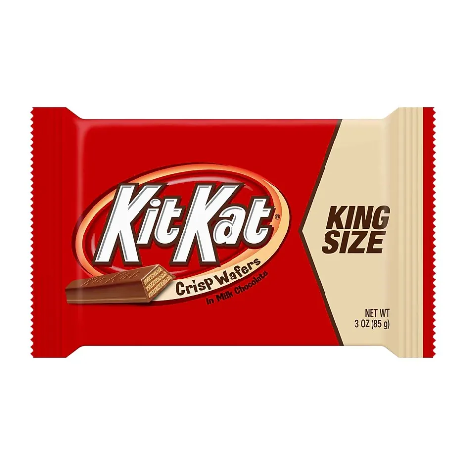 Chocolate<Kit Kat King Size Wafer Bars, 3 oz., 24/Box (HEC22600)