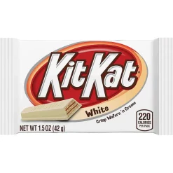 Chocolate<Kit Kat White Crème Milk Chocolate Candy Bar, 1.5 oz., 24 (246-00182)