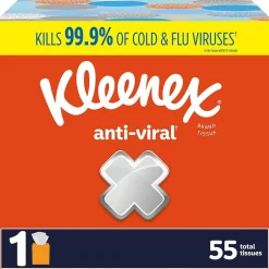 Kleenex Boutique Antiviral Facial Tissue, 3-Ply, 55 Sheets/Box, 27/Carton (49978)