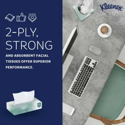 Kleenex Professional Naturals Standard Facial Tissue, 2-Ply, White, 125 Sheets/Box, 48 Boxes/Case (21601)