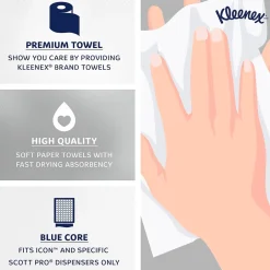 Paper Towels<Kleenex Professional Recycled Hardwound Paper Towels, 1-ply, 700 ft./Roll, 6 Rolls/Carton (25637)