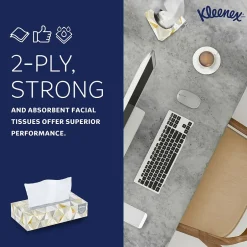 Kleenex Professional Standard Facial Tissue, 2-Ply, White, 125 Sheets/Box, 48 Boxes/Carton (21606)